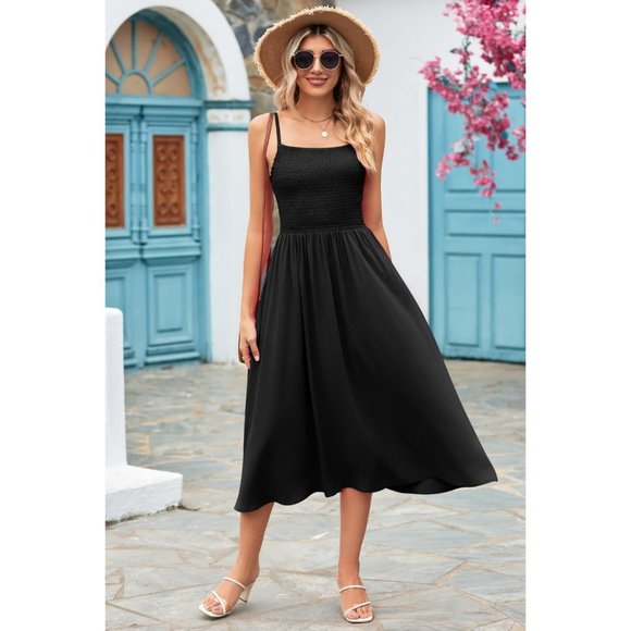 Smocked Spaghetti Strap Midi Dress - Picture 8 of 16